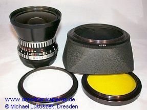 lektogon 4/50mm und Gegenlichtblende, Adapterring M86/M95, M86-W-Filter