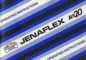 Bedienungsanleitung zur Jenaflex BX 20