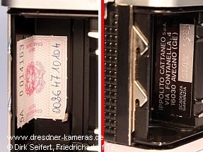 Praktica MTL 3 mit Garantie-Aufklebern Cattaneo