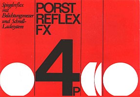 Bedienungsanleitung zur Porst Reflex FX 4 P