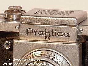 Praktica, FX later engraved and flash sync. retrofitted (Praktica, 1th version wit cast-on strap lugs)